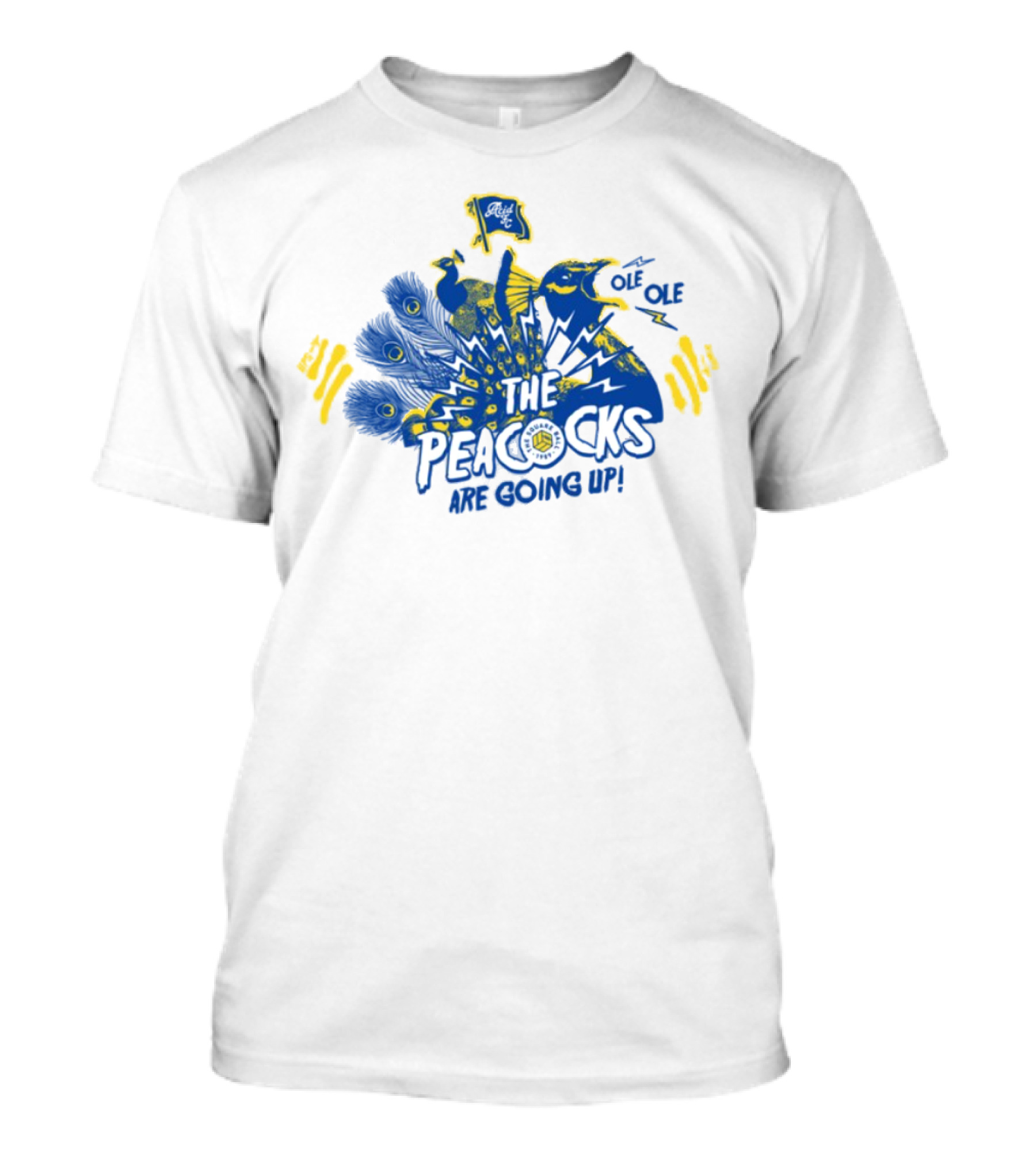 The Square Ball The Peacocks Leeds United Retrofit Ole Ole T-Shirt