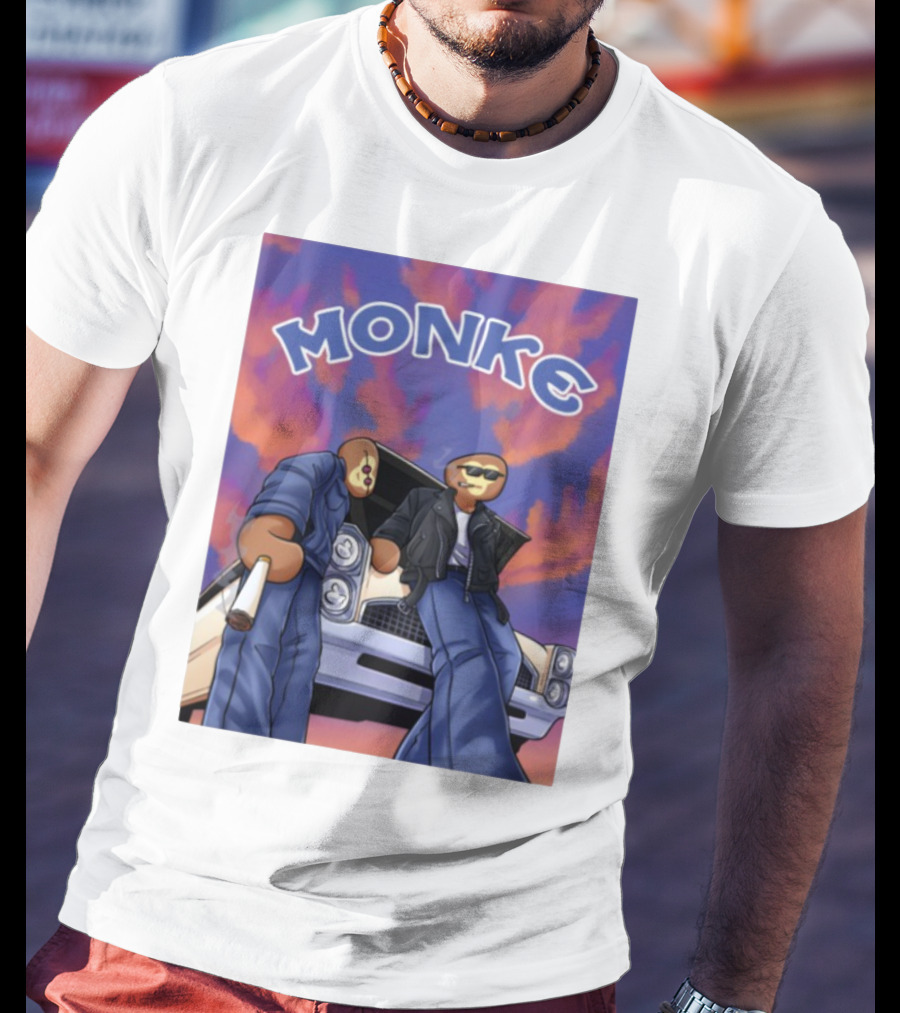 Joe Monke Cool Vibe Retro Car Art T-Shirt