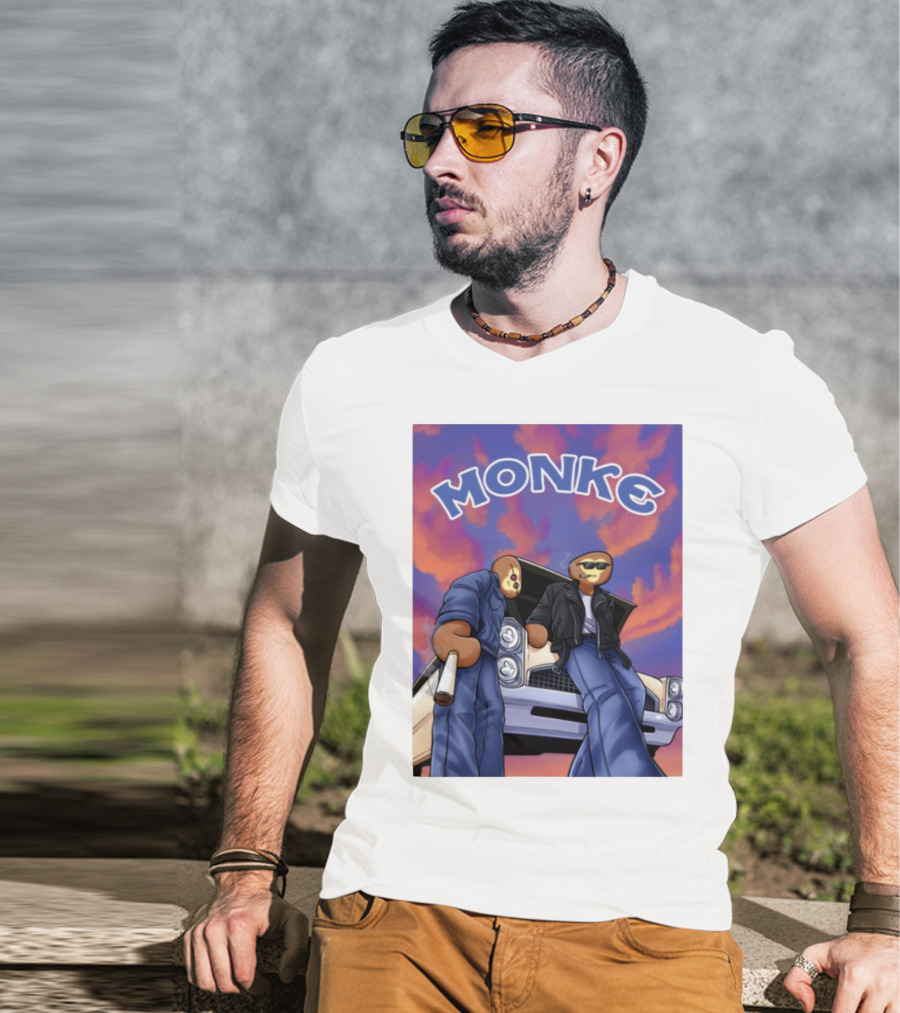 Joe Monke Cool Vibe Retro Car Art T-Shirt