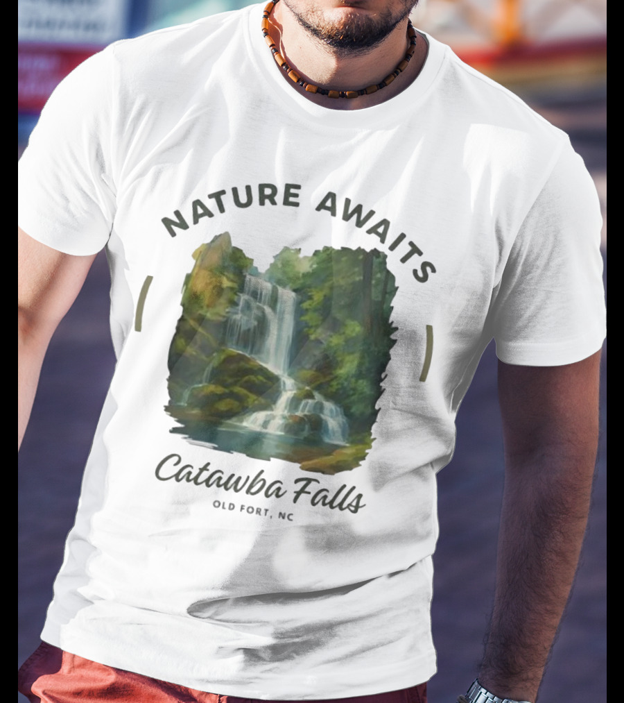 Nature Awaits Catawba Falls Old Fort NC T-Shirt