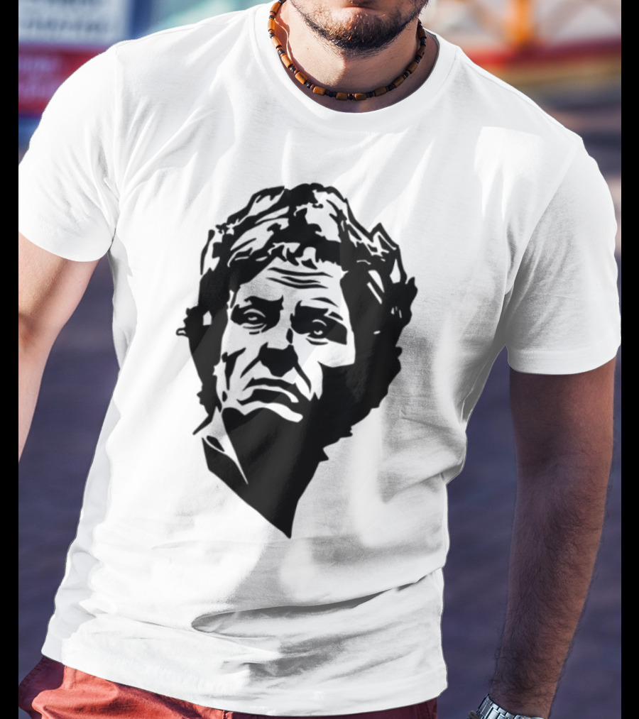 Daily Roman Updates Julius Caesar Line Art Sketch T-Shirt