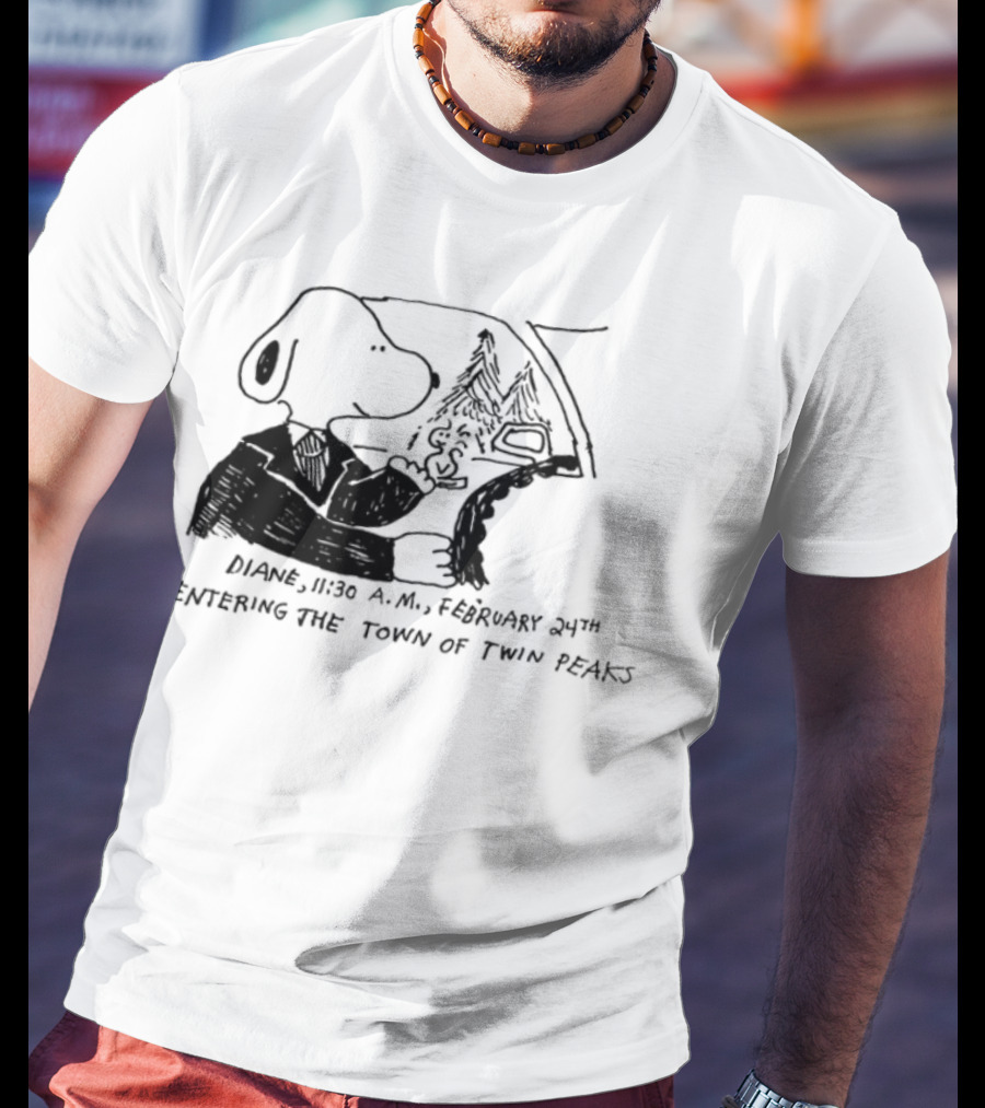 Dale Snooper Diane February 24th Entering The Town Of Twin Peaks T-Shirt