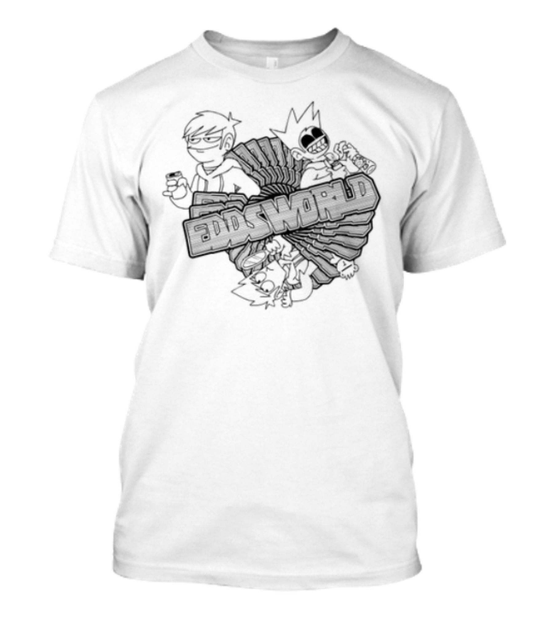 "Eddsworld Cartoon Characters Retro Crew" T-Shirt