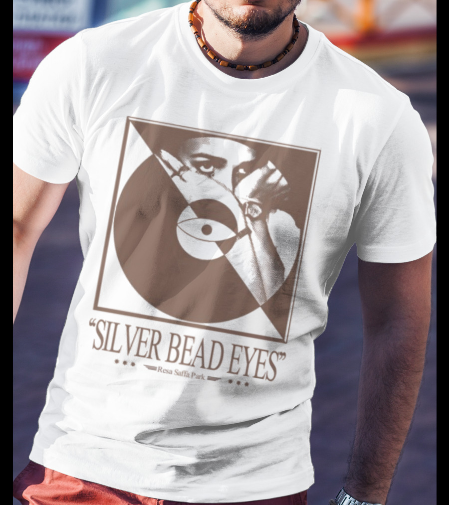 Resa Saffa Park Silver Bead Eyes Record Eye Art T-Shirt