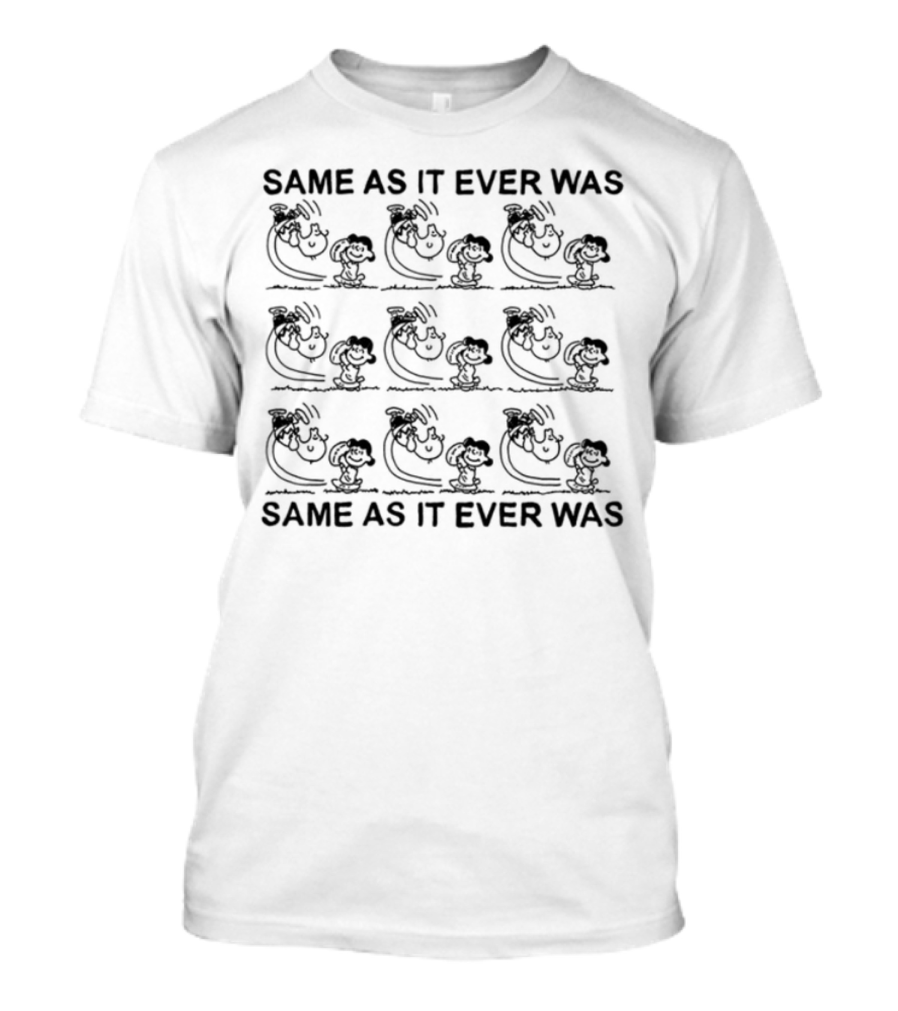 Same As It Ever Was Dancing Cartoon Characters Retro Nostalgia T-Shirt