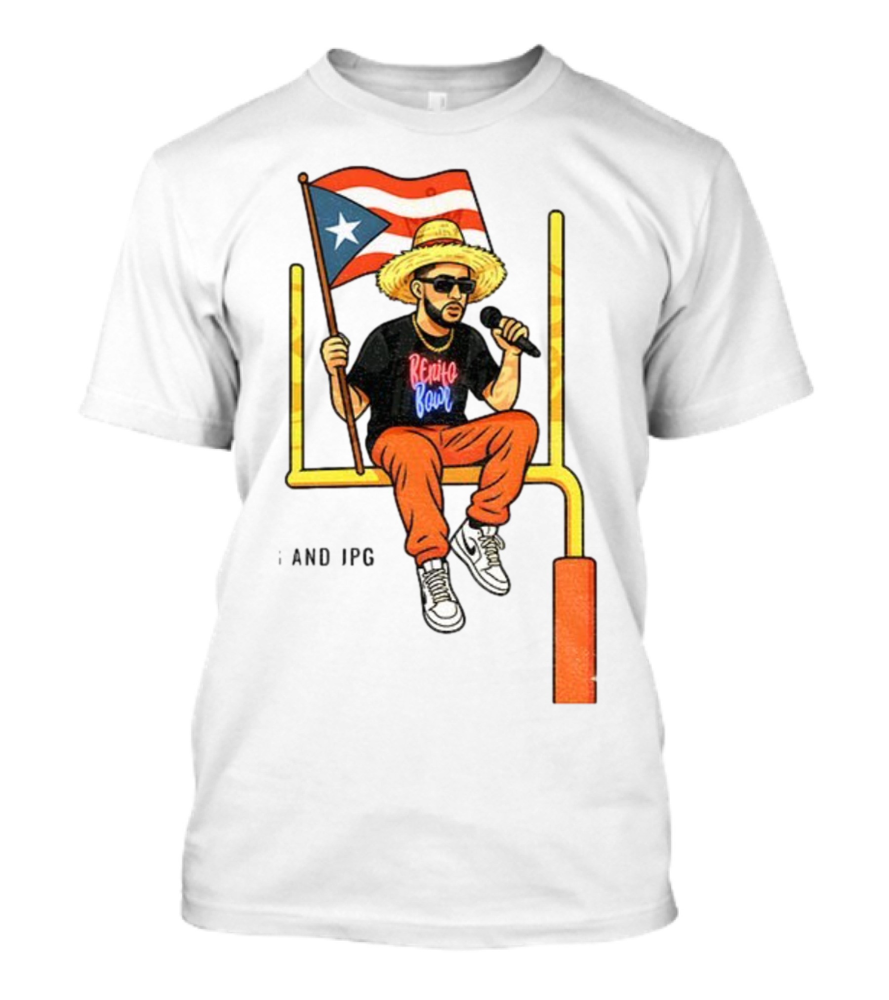 Bad Bunny Puerto Rico Flag Super Bowl LX 2026 Benito Bowl Mic Hat Sunglasses T-Shirt