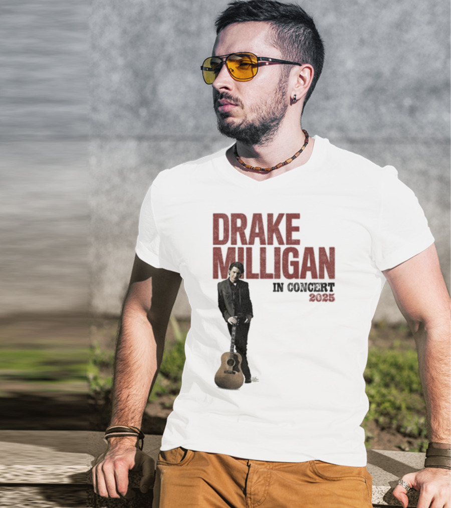 Drake Milligan Live On Stage 2025 Concert Tour T-Shirt