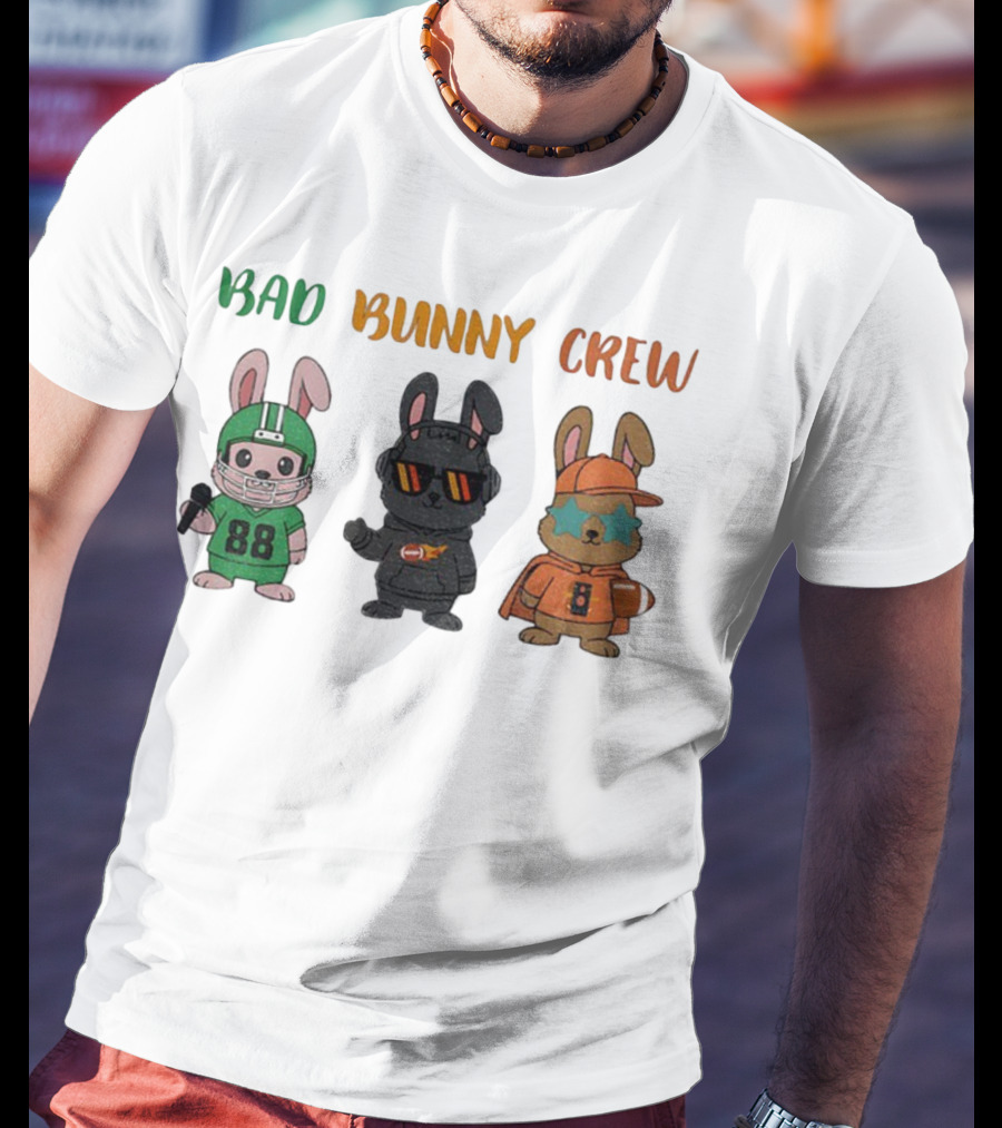 Bad Bunny Crew Football Game Day Naughty Theme T-Shirt
