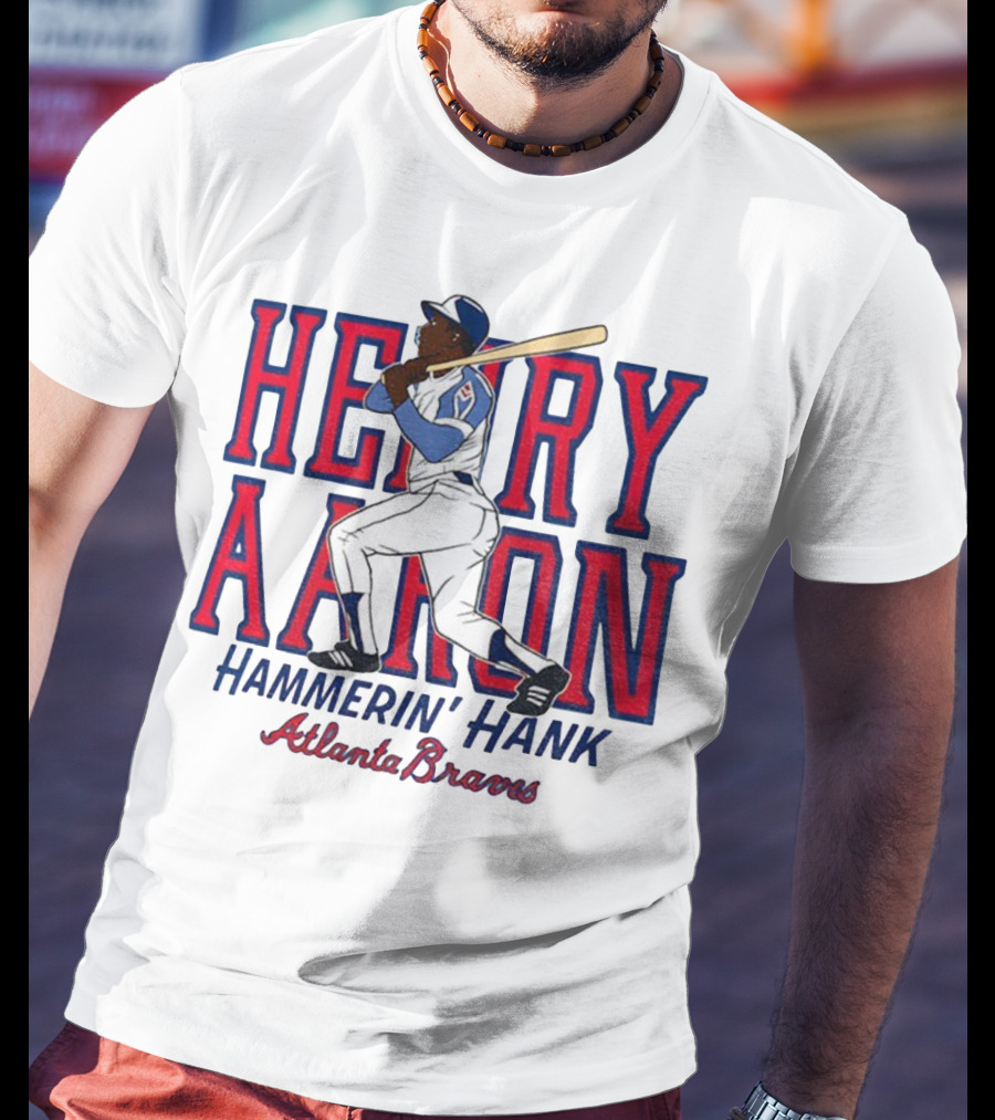 Hank Aaron Hammerin’ Hank Atlanta Braves MLB Baseball 2025 T-Shirt