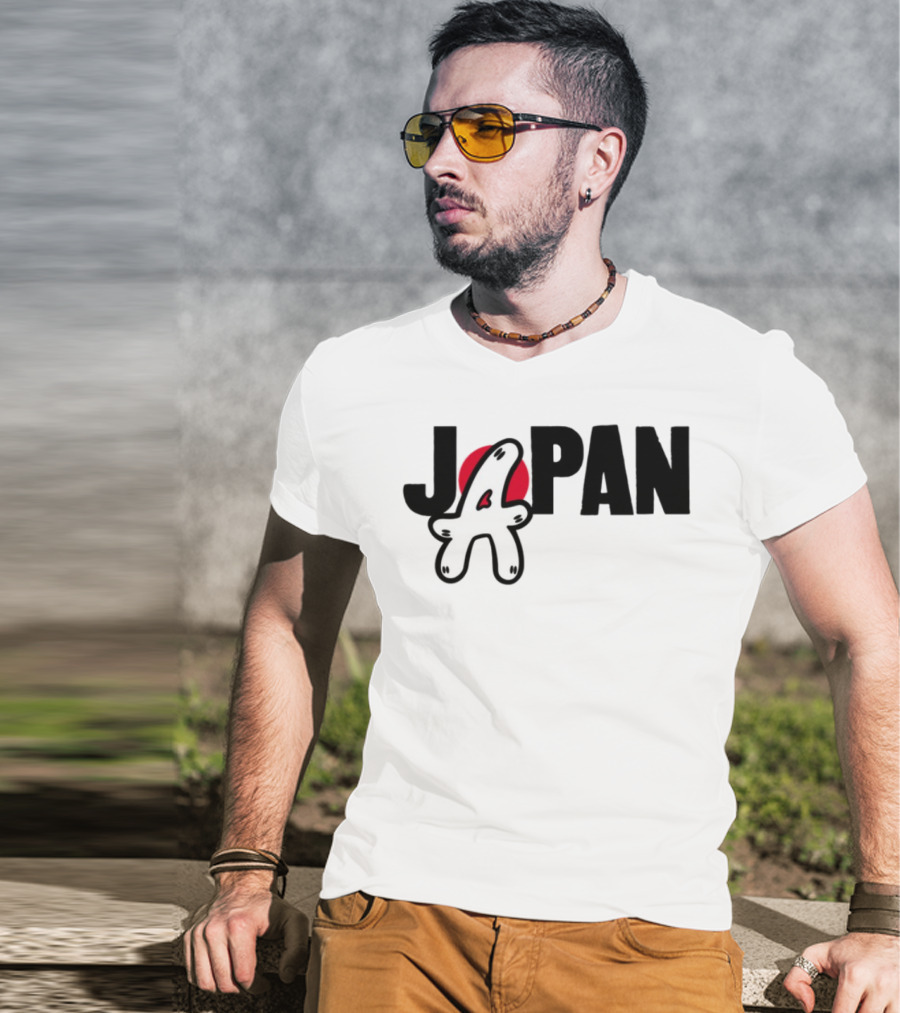 Japan Blu Boy A Bright Red Sun Playful Style T-Shirt