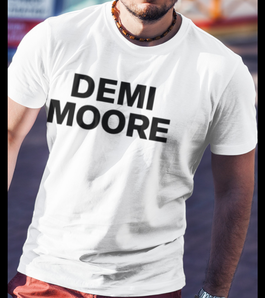 Demi Moore Classic Bold Typography T-Shirt