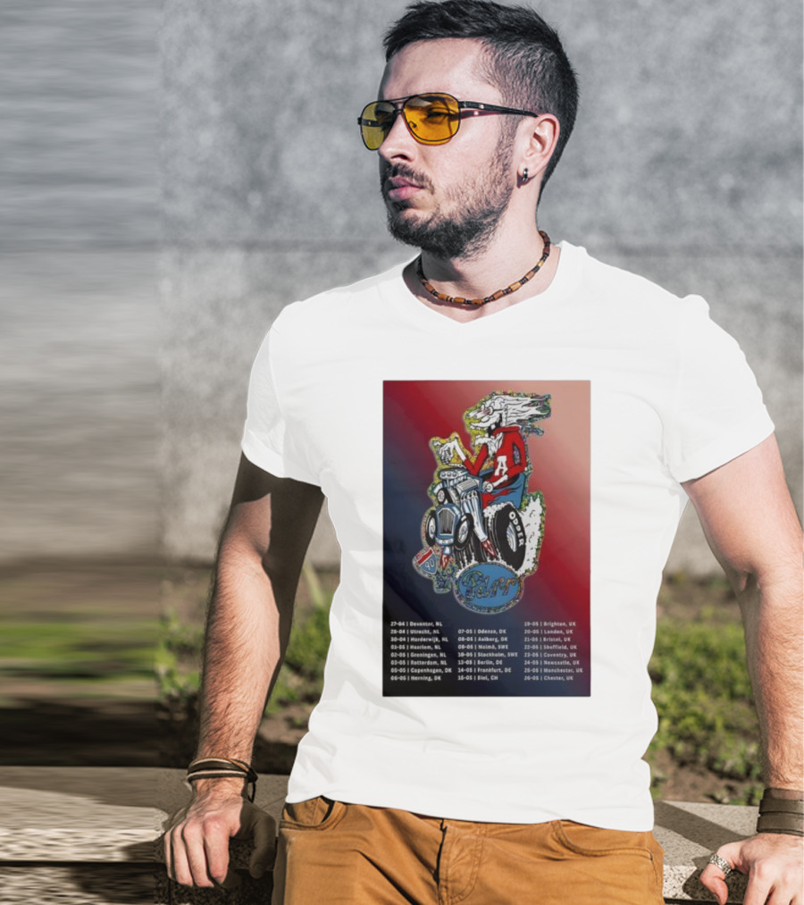 Europe UK Spring 2026 Charlie Parr Tour Dates Netherlands Denmark Sweden UK T-Shirt