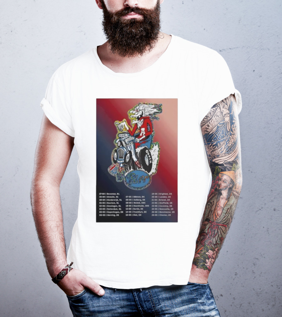 Europe UK Spring 2026 Charlie Parr Tour Dates Netherlands Denmark Sweden UK T-Shirt