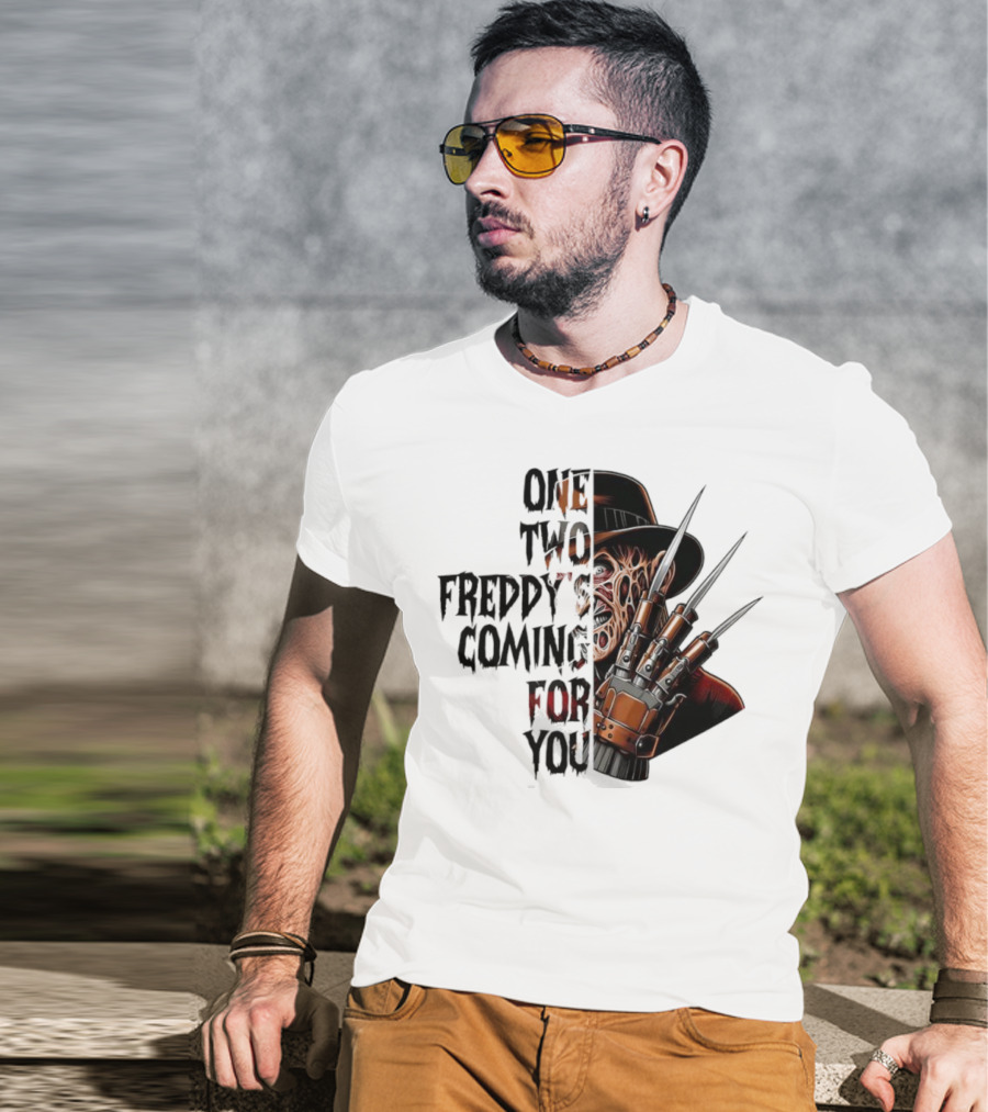 Freddy Krueger One Two Freddy’s Coming For You Horror Halloween T-Shirt
