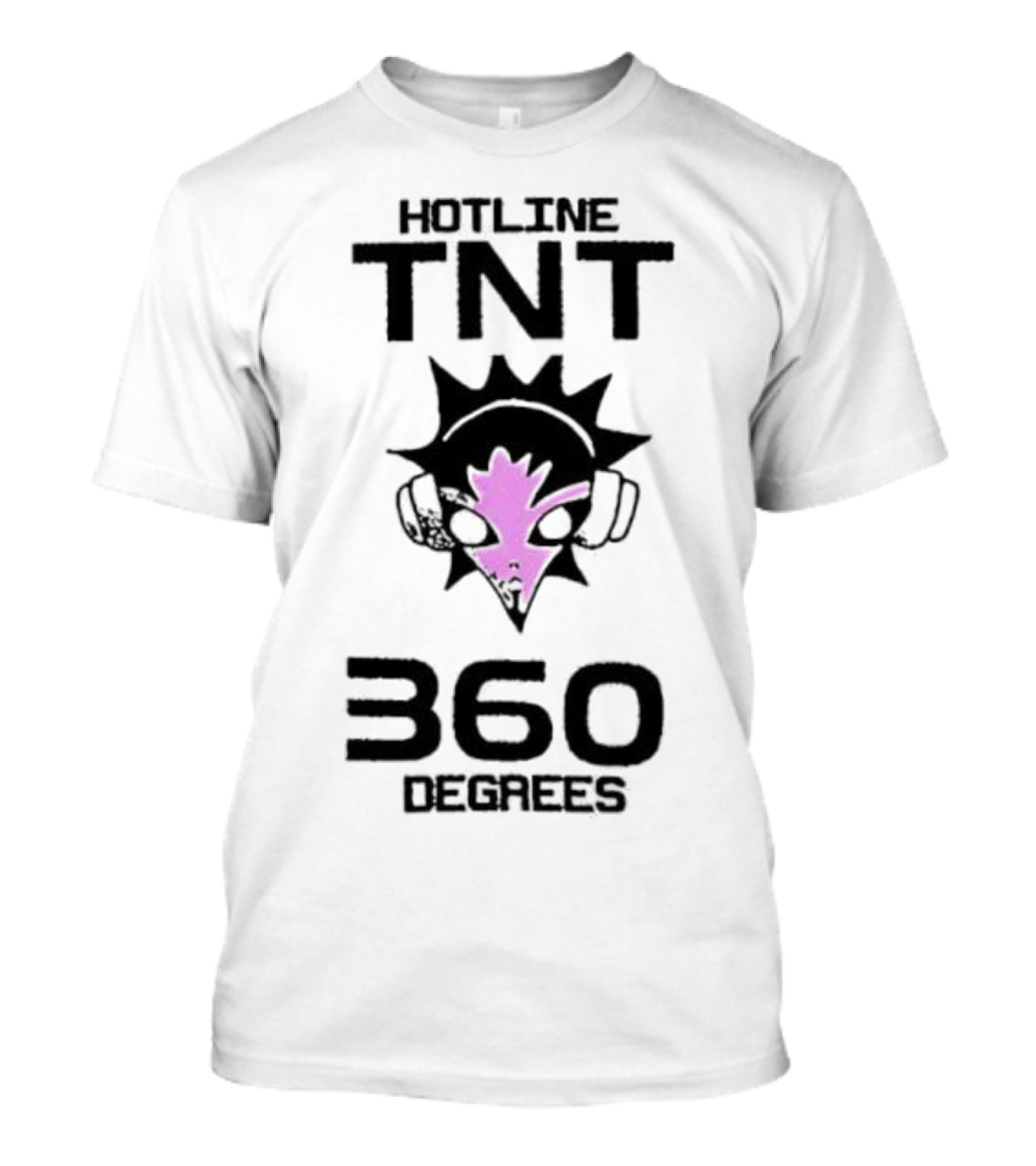 Hotline TNT 360 Degrees Sunburst Headphones Pink Blast T-Shirt