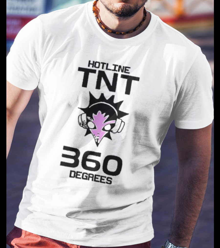 Hotline TNT 360 Degrees Sunburst Headphones Pink Blast T-Shirt