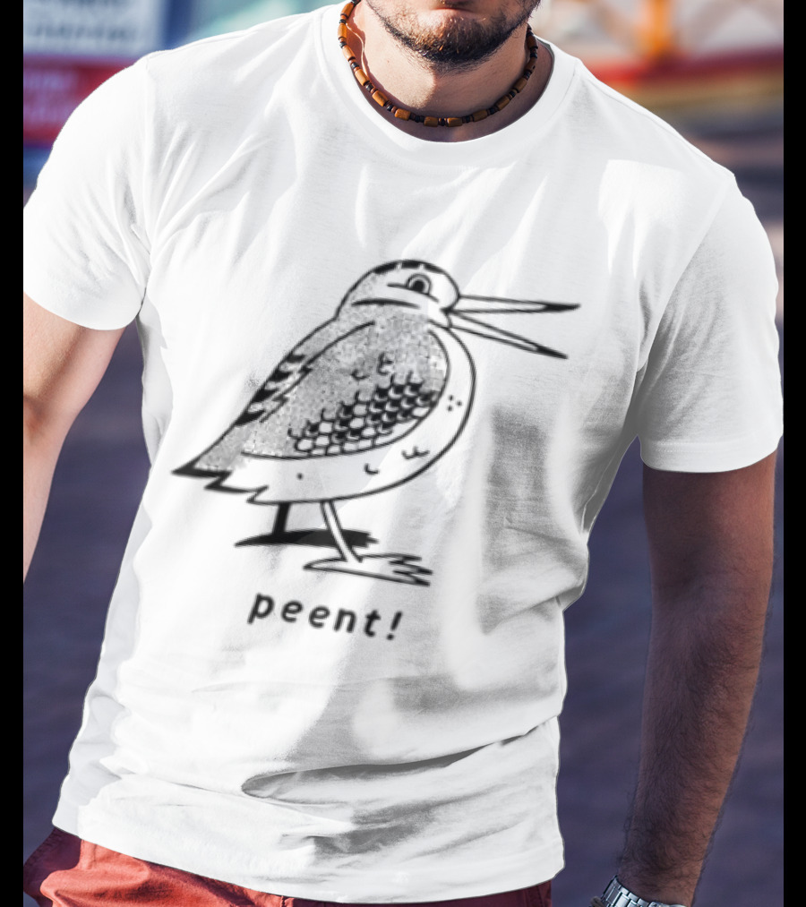 Peent Woodcock Bird Sketch T-Shirt