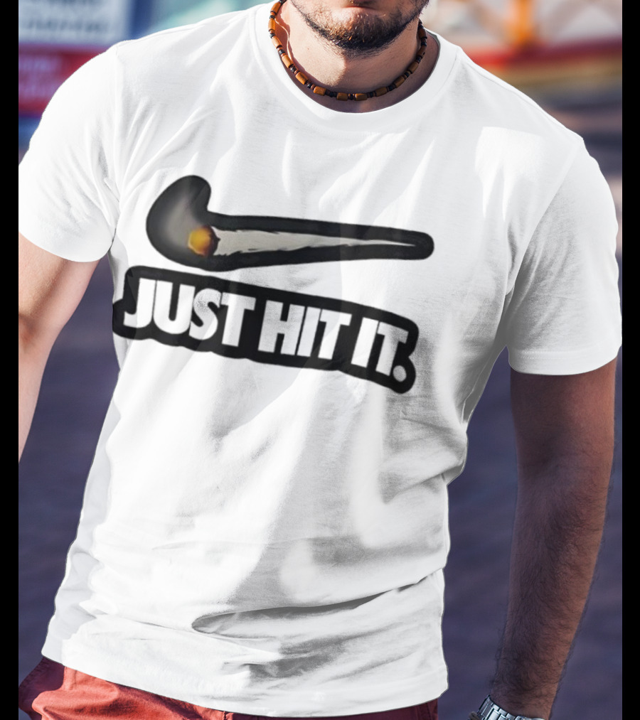 Silhouette Cameo Nike Swoosh Parody Just Hit It Design T-Shirt