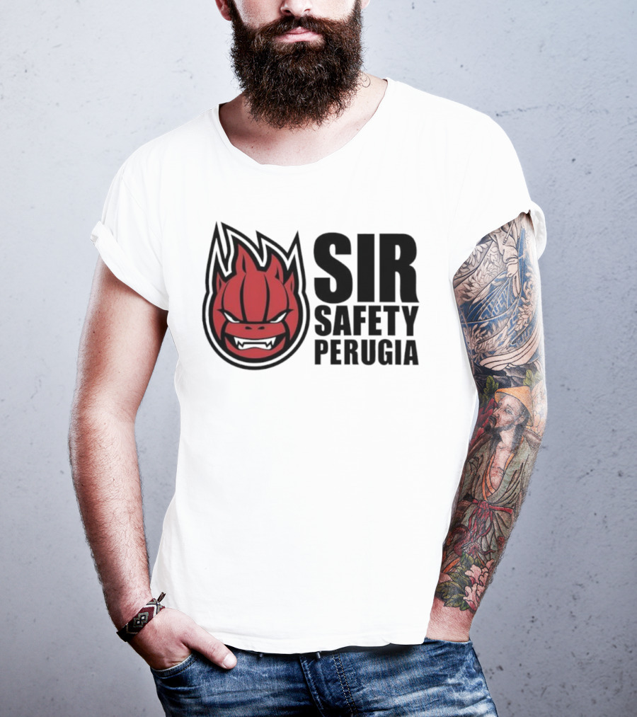 Sir Safety Perugia Volleyball Team Iconic Red Mascot T-Shirt