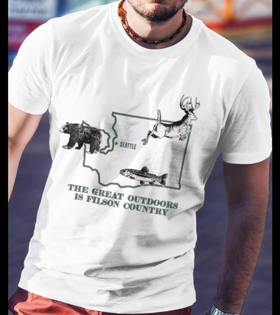Explore Washington State Wildlife The Great Outdoors Is Filson Country T-Shirt