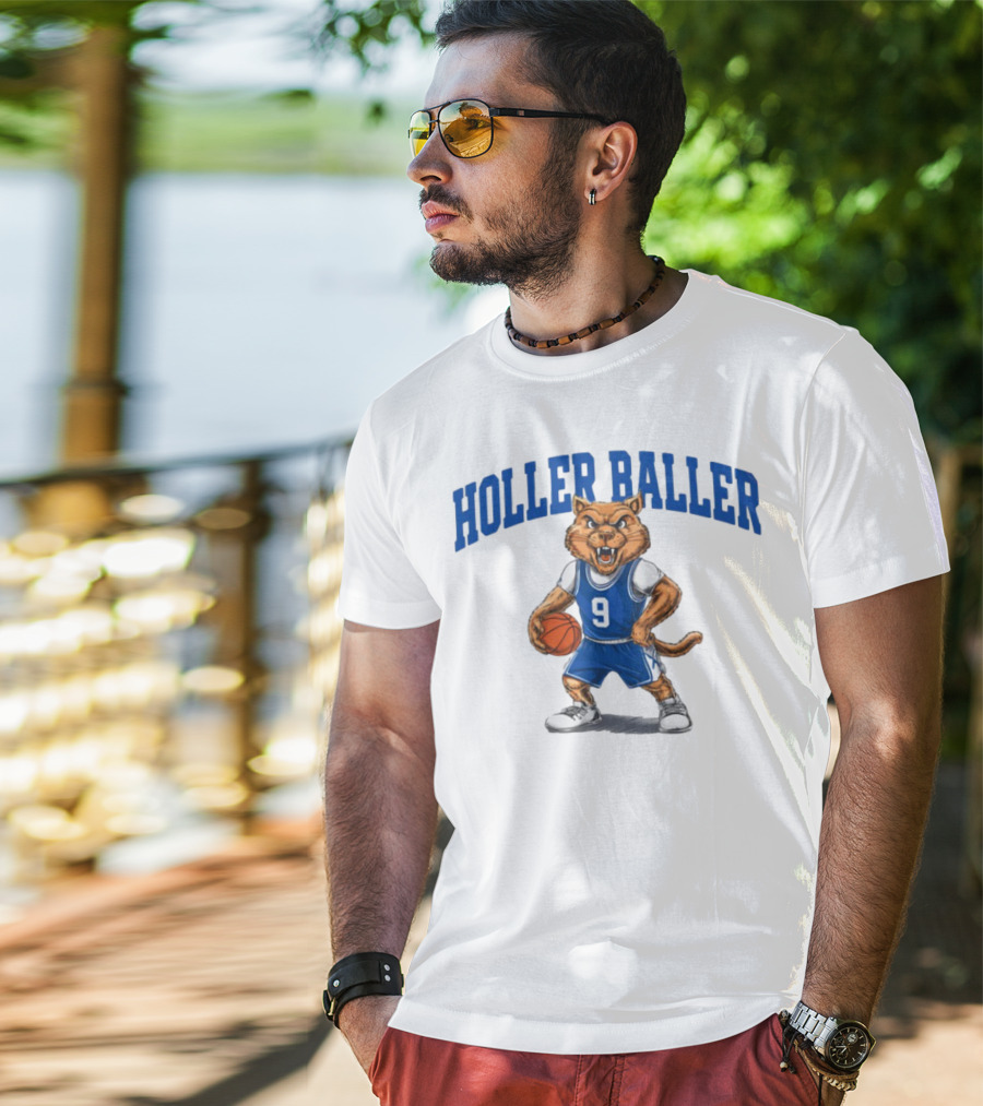 Holler Baller Basketball Wildcat Jersey 9 T-Shirt