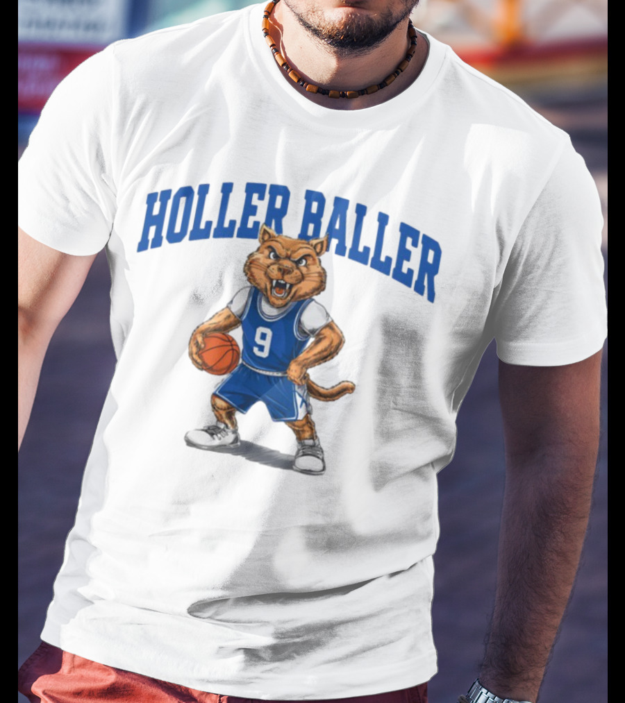 Holler Baller Basketball Wildcat Jersey 9 T-Shirt
