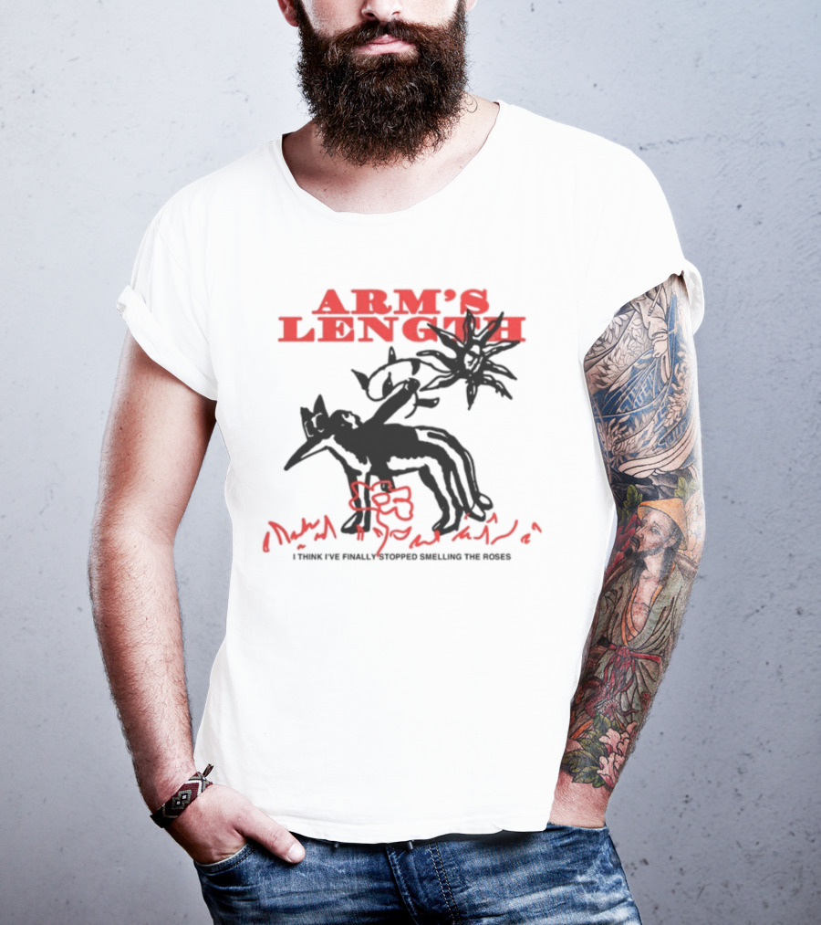 Arm's Length Wolf Red Flower Mystery T-Shirt