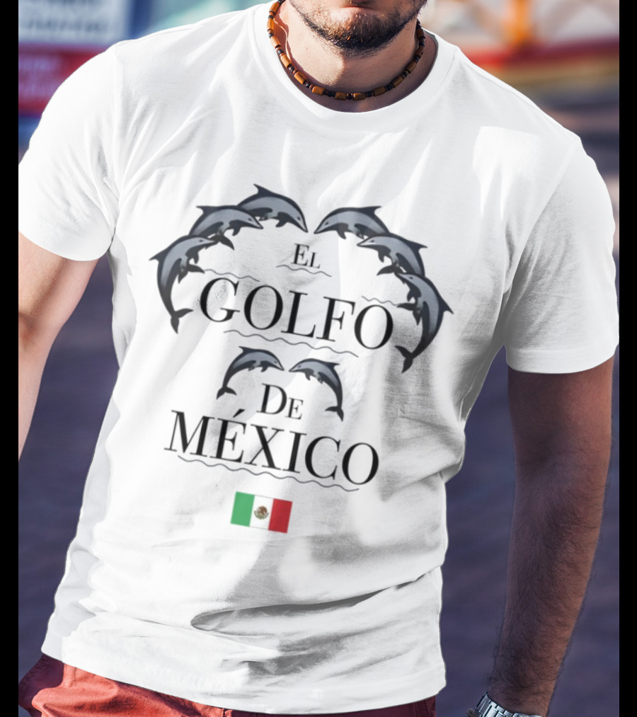 Golfo De México Dolphins Mexican Flag T-Shirt