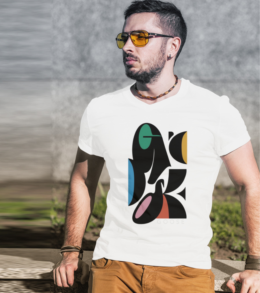 Warp Spheres Goose The Band Colorful Abstract Shapes T-Shirt