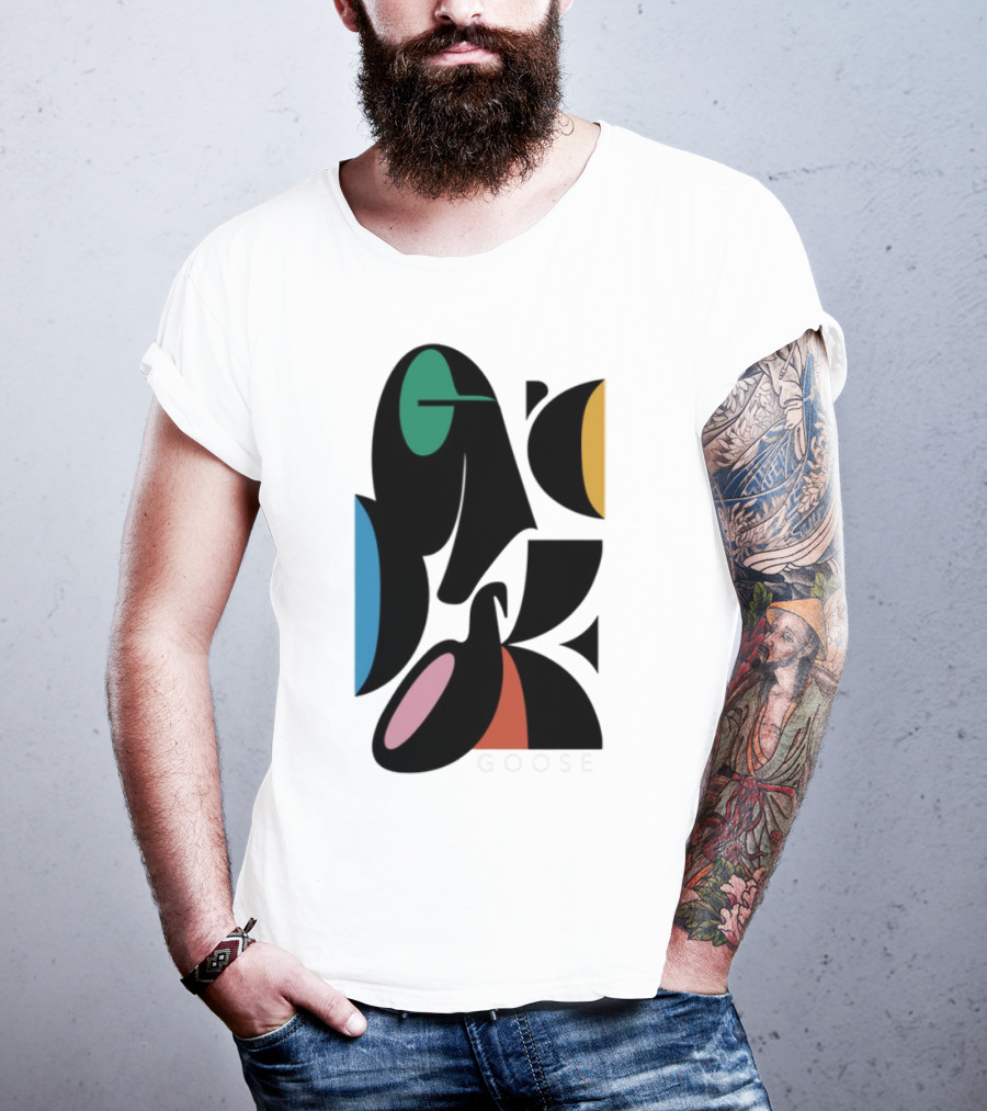 Warp Spheres Goose The Band Colorful Abstract Shapes T-Shirt