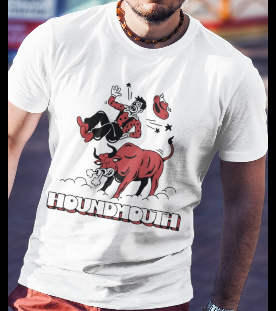 Houndmouth Rodeo Clown Bull Riding Scene T-Shirt