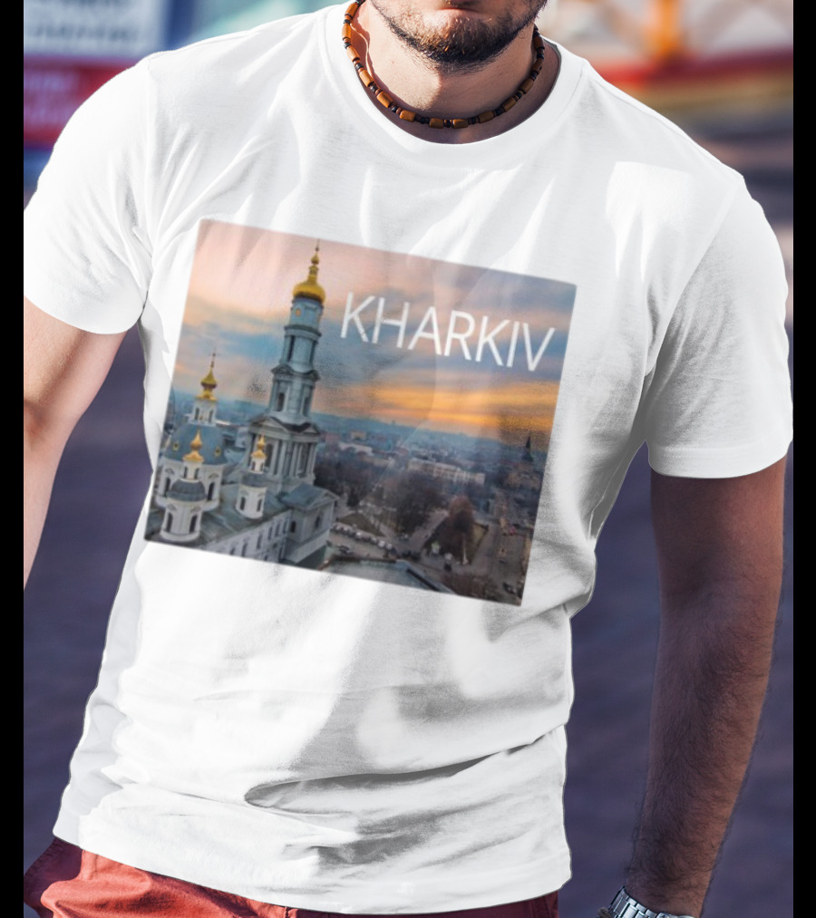Kharkiv Cityscape With Iconic Golden Domes T-Shirt