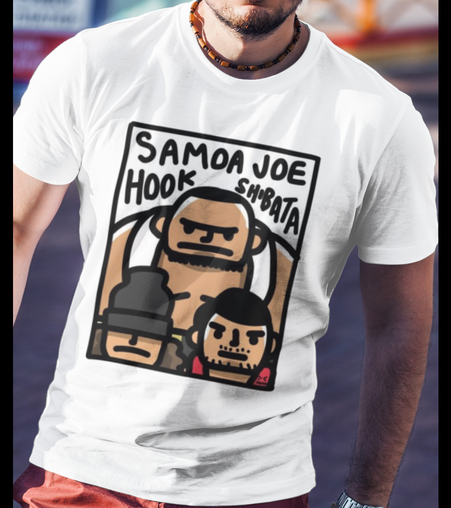 Samoa Joe Hook Shibata Cartoon Characters T-Shirt