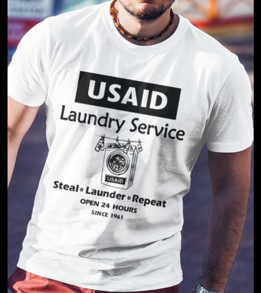 Usaid Laundry Service Steal Launder Repeat Since 1492 T-Shirt