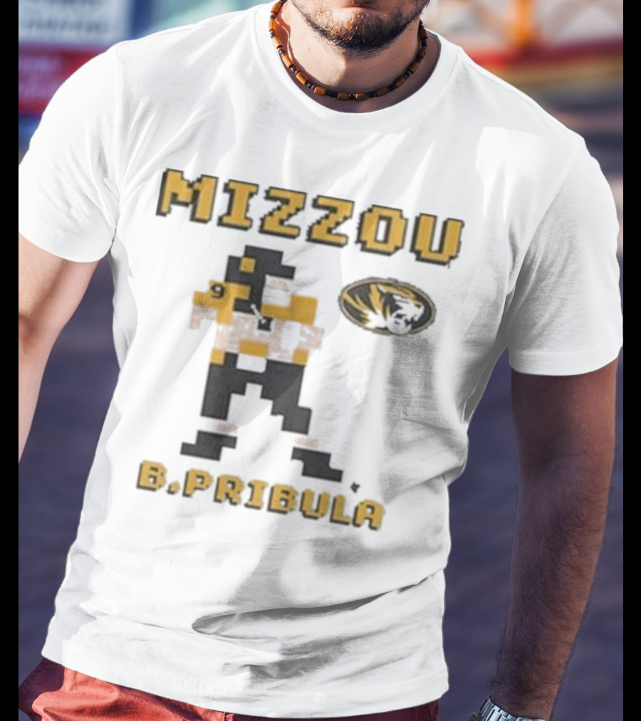 Mizzou B.Pribula 8-Bit Missouri Tigers T-Shirt