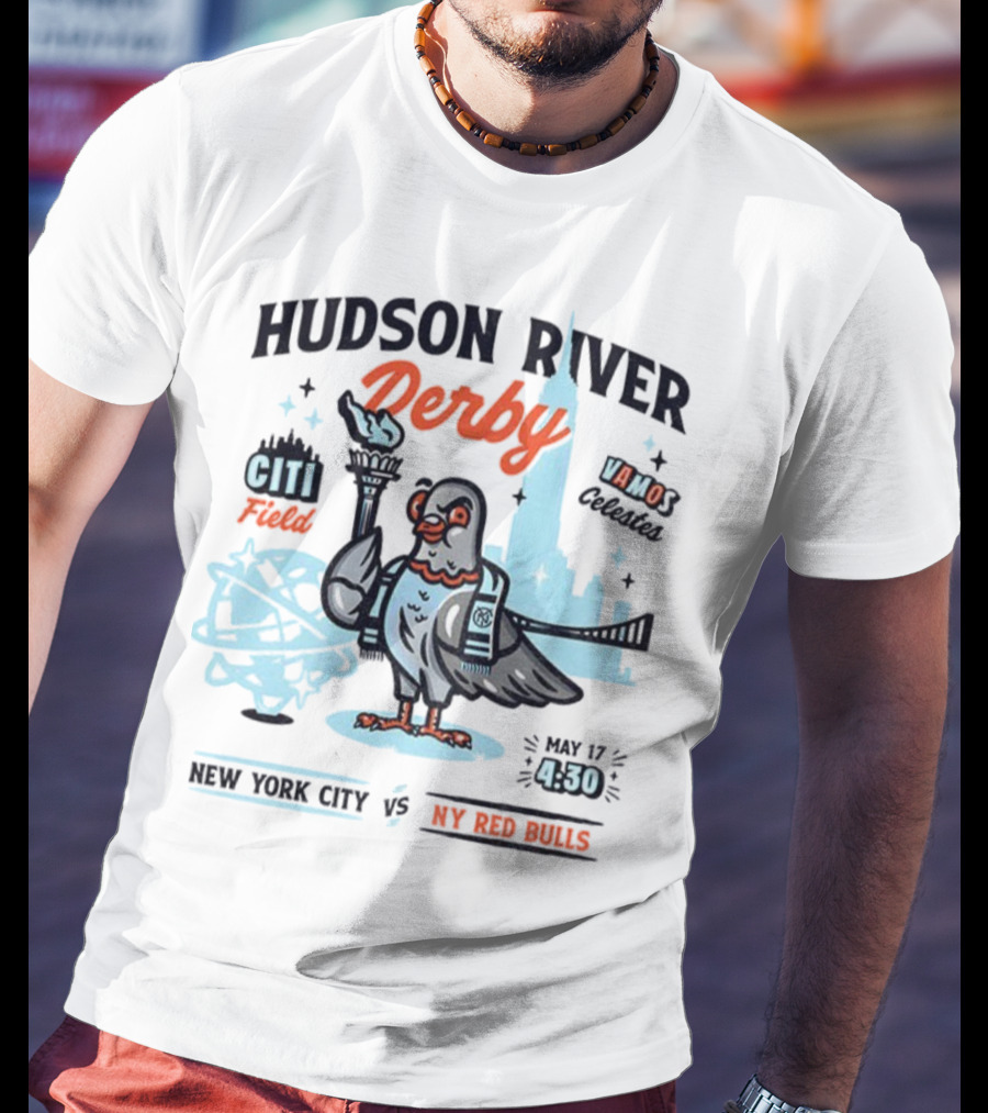 Hudson River Derby Citi Field Vamo Pigeons NYC FC Vs NY Red Bulls May 17 T-Shirt
