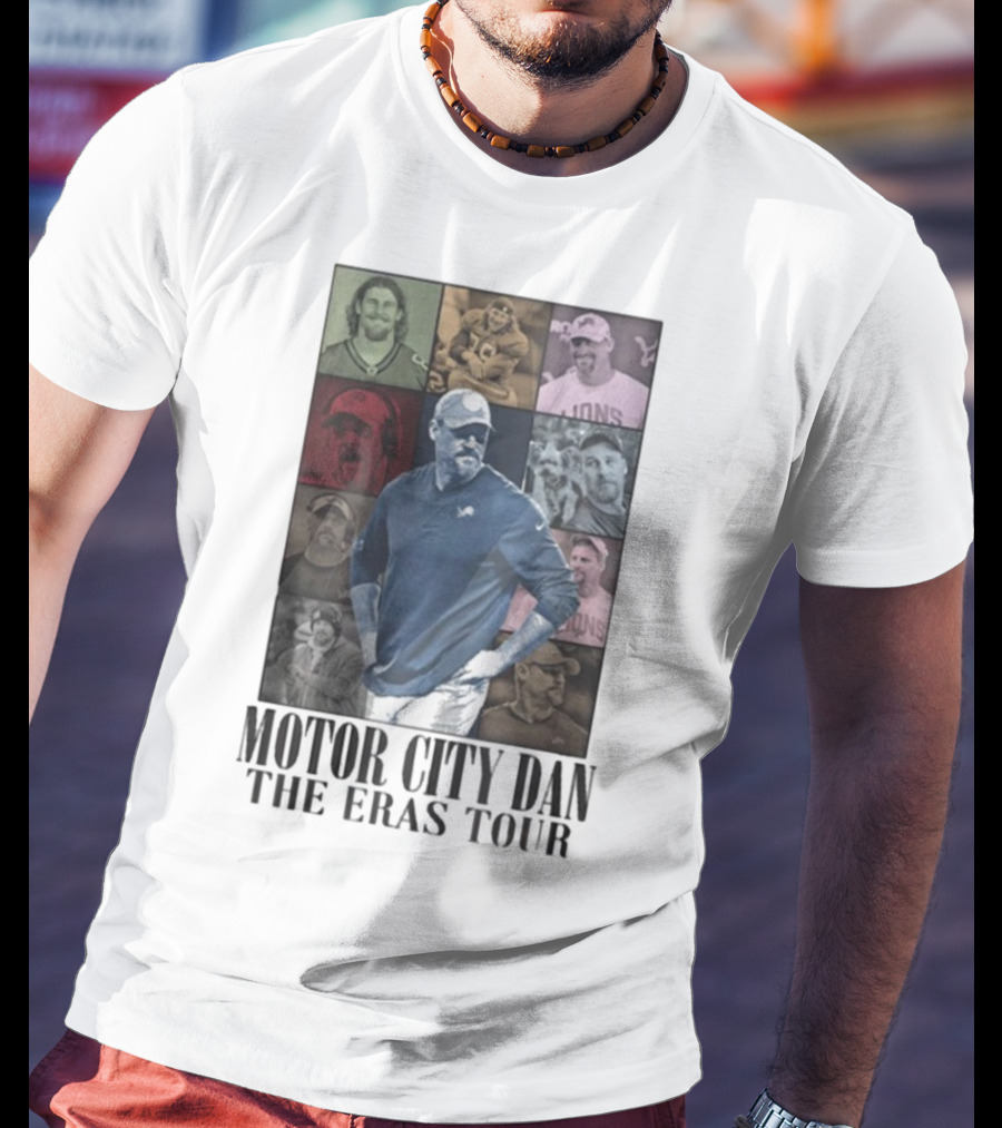 Motor City Dan The Eras Tour Coach Detroit Lions Dan Campbell T-Shirt