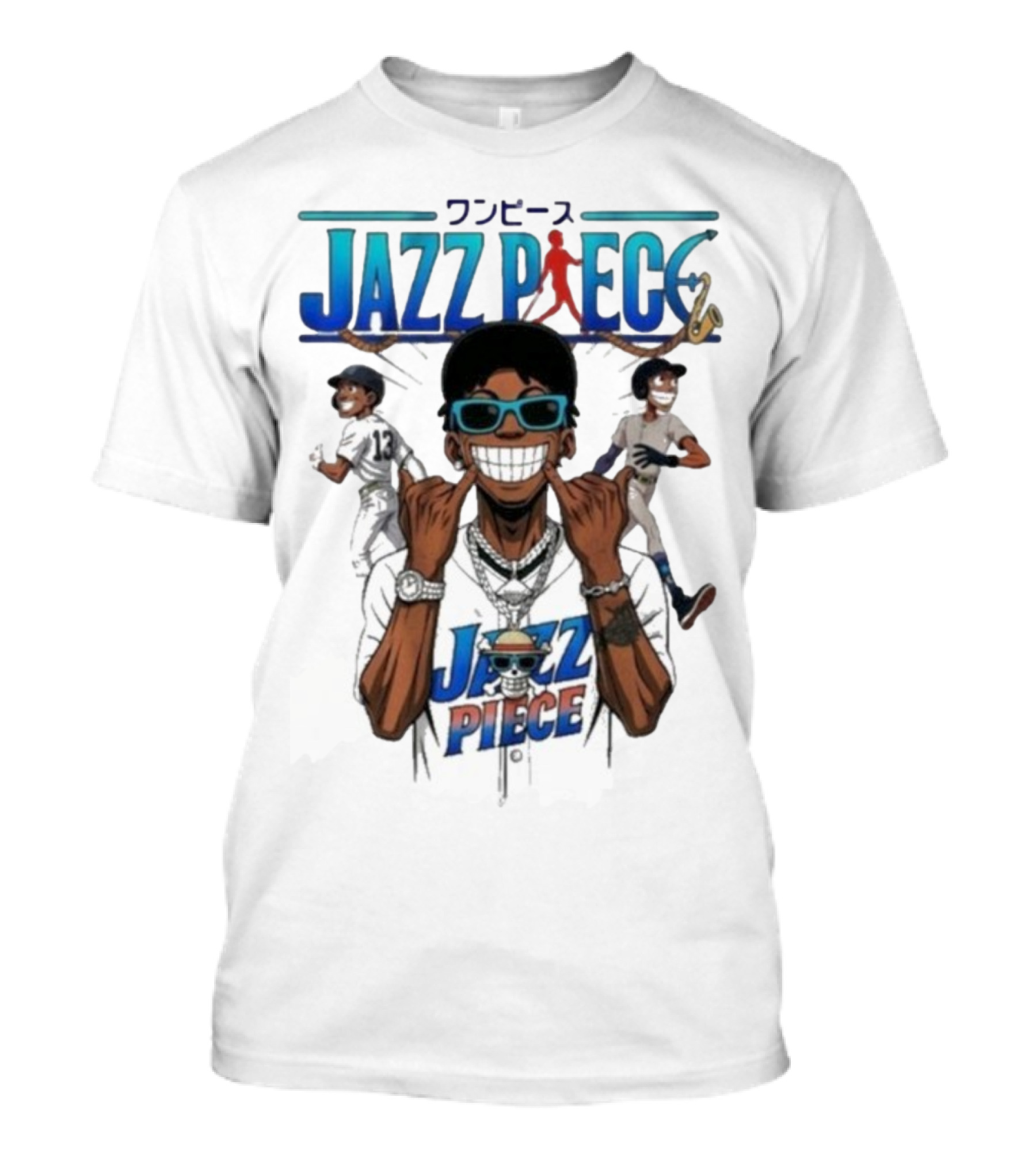 Jazz Piece One Piece New York Yankees MLB Collaboration T-Shirt