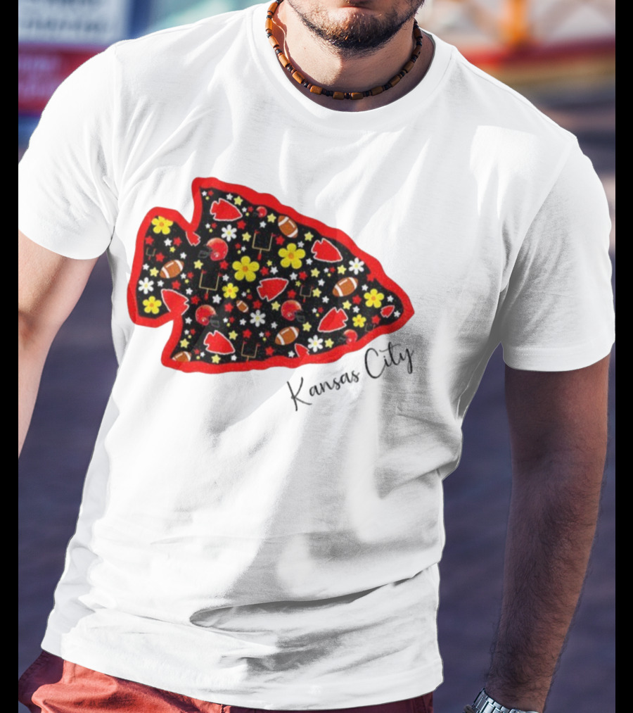 Kansas City Chiefs NFL Football 2025 Pattern Arrowhead T-Shirt