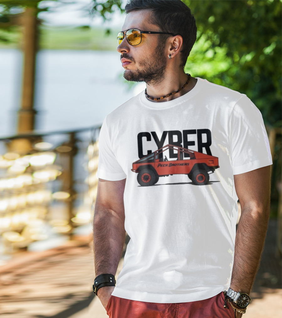 Peck Brothers Cyber Truck Retro Off-Road Adventure T-Shirt