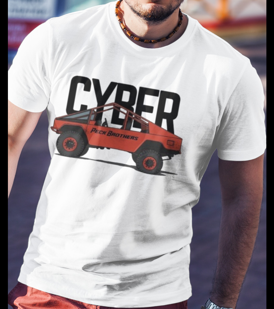 Peck Brothers Cyber Truck Retro Off-Road Adventure T-Shirt