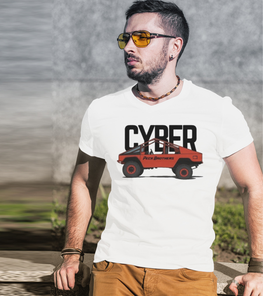 Peck Brothers Cyber Truck Retro Off-Road Adventure T-Shirt
