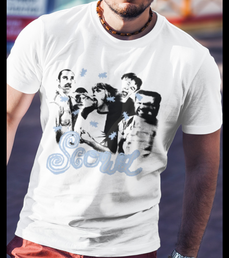 Scowl Punk Band Members Silhouettes With Stars T-Shirt