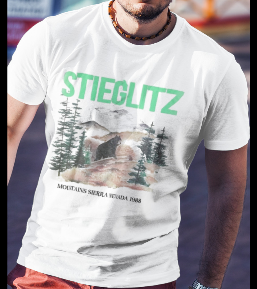 Stieglitz Mountains Sierra Nevada 1988 Pico Wide Skate Forest Scene T-Shirt