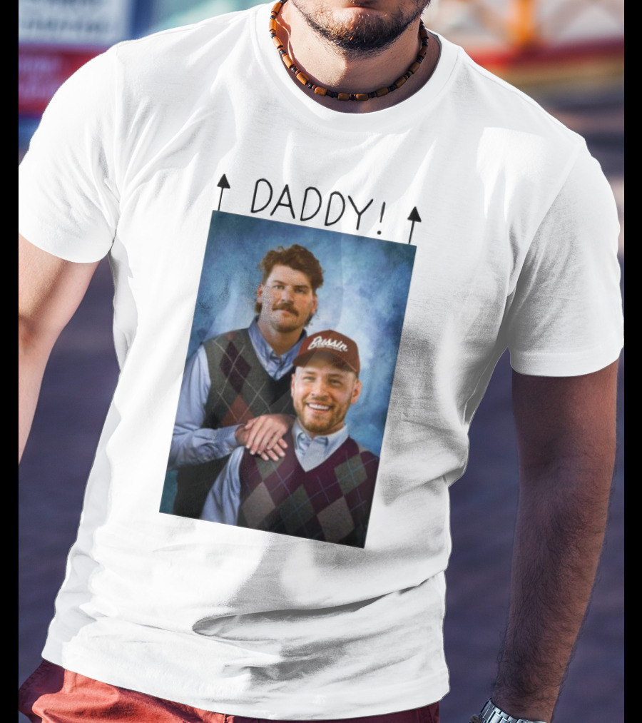 Bussin With The Boys Daddy Vertical Argyle Sweater Duo T-Shirt