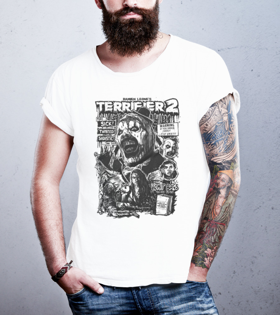 Terrifier 2 More Than Ever Art The Clown Horror Movie Graphic T-Shirt