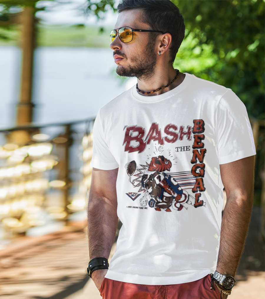 Bash The Bengal Football Rivalry Action T-Shirt