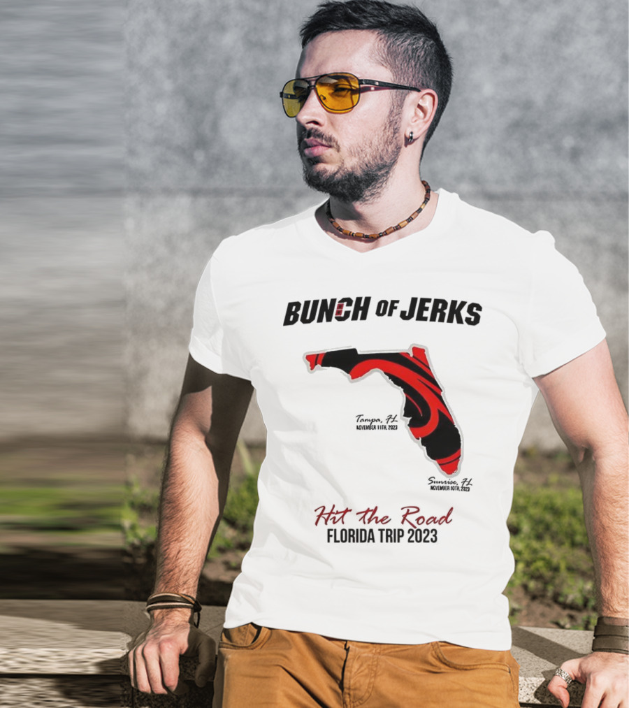 Bunch Of Jerks Hit The Road Florida Trip 2023 State Adventure T-Shirt