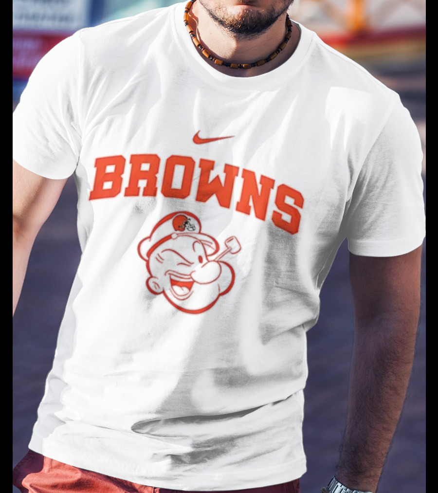 Cleveland Browns Popeye I Yam What I Yam Nike Collaboration T-Shirt