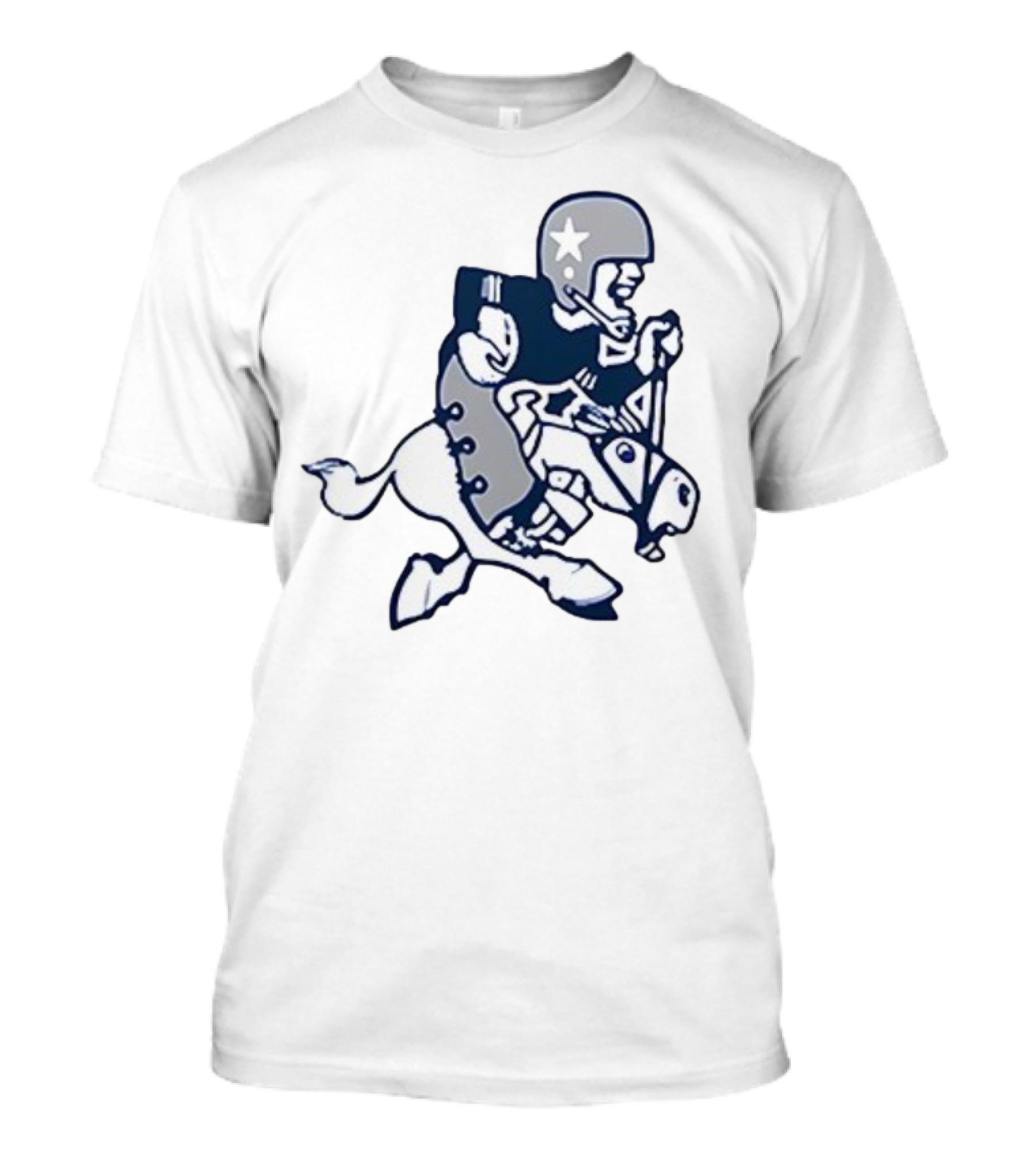 Dallas Cowboys Retro Horseback Rider With Aztec Motifs T-Shirt